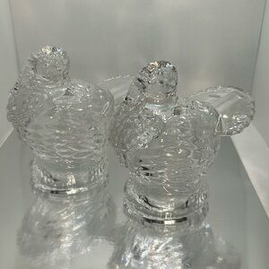Shannon, Goddinger Crystal Turkey Salt And Pepper Shaker Set Thanksgiving